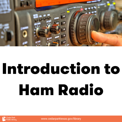 Radio controls with text: Introduction to Ham Radio
