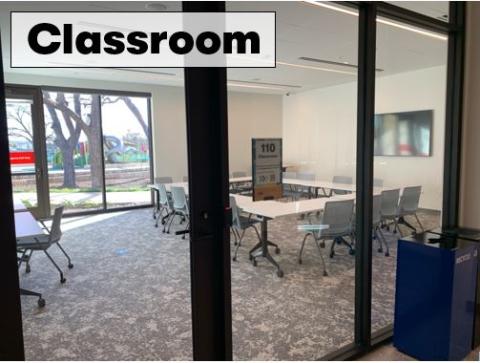 Photo of classroom from the hallway