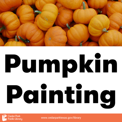 Orange pumpkins; black text reads "Pumpkin Painting"